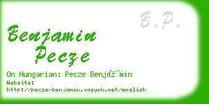 benjamin pecze business card